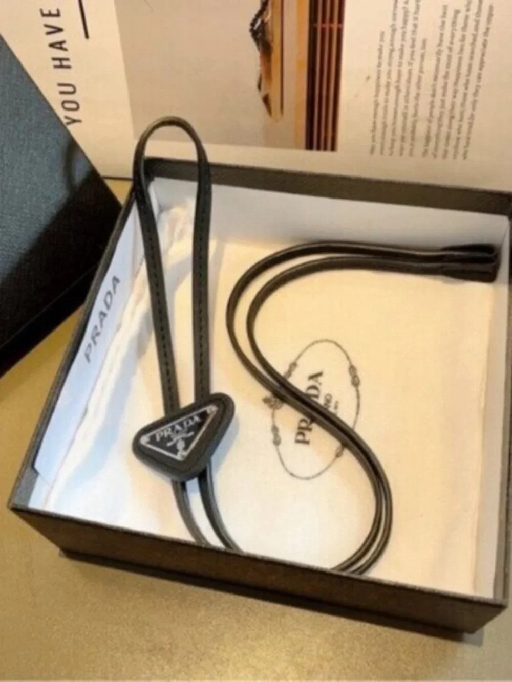 Prada Black Tie with box
